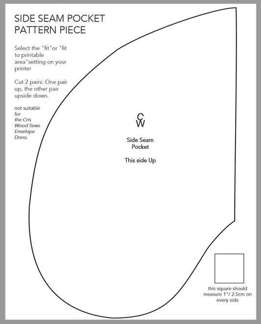 Cris Wood Sews Free Side Seam Pocket Pattern
